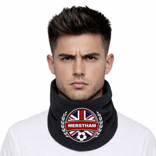 Versatile black snood neck - black,